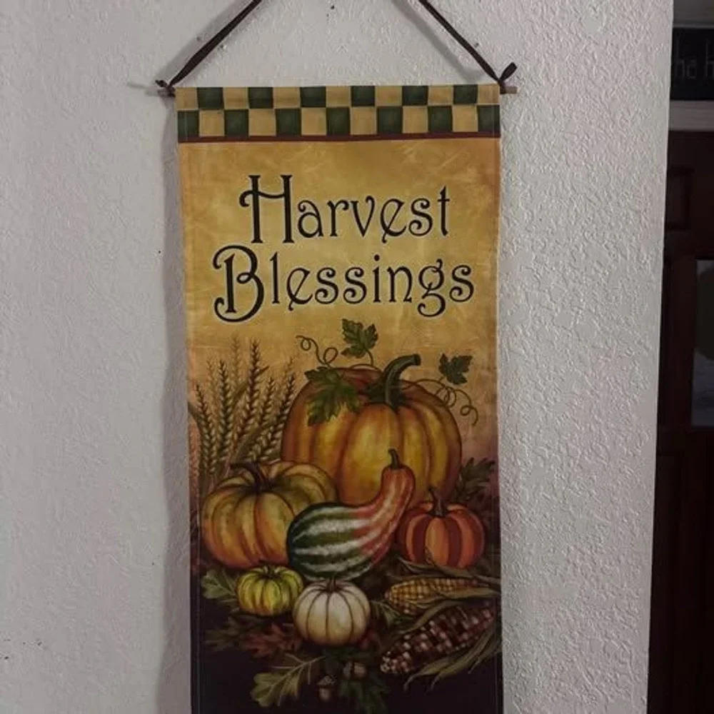 Harvest Blessings Fabric Wall Hanging